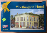 674 - HO Scale Walthers Cornerstone Gold Ribbon Worthington Hotel Kit #933-3609 Model
