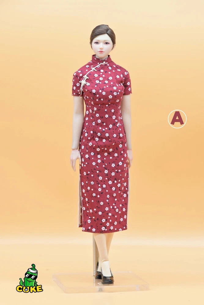 1/6 Scale Female Retro-style Cheongsam Dress Model For 12" Action Figure Body Model