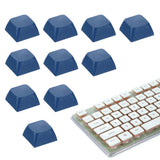 10Pcs XDA Profile Keycap Set PBT Mechanical Numeric Keypads, Sea Blue Model