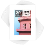 Mbc Mat Board Center Mat Board Center Pack Of 20 12X16 For 8X12 White Photo Model