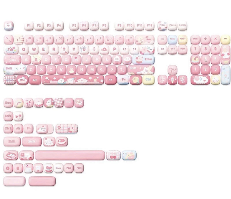 YUNZII Pink Ice Cream Design Dye-Sub PBT Keycap Set Model