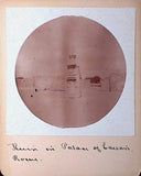 Antique board Photograph  Ruins in Palace of Caesar Rome Antique Collectible Model