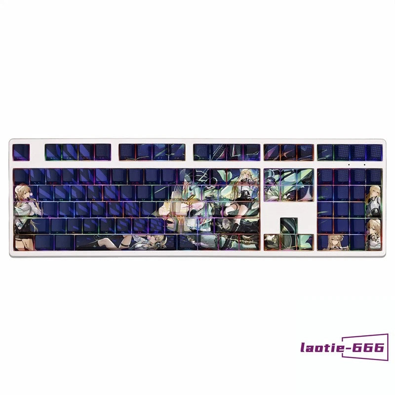 108 Keycaps Wuthering Waves LYNAE Dye-sub PBT Keycap New for Cherry MX Keyboard Model