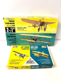 VTG. RENWAL (# 234) FLYING MACHINE & ITC (# 3748.1) MIDGET MODELS BIPLANE KITS Model