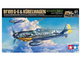 Tamiya 25204 Messerschmitt Bf109 G-6 & Kuebelwagen 1/48 Scale Plastic Model Kit Model