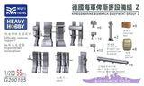 3D printing 1:200 DKM Bismarck Main Gun Side Ventilation Equipment Set Unpainted Model