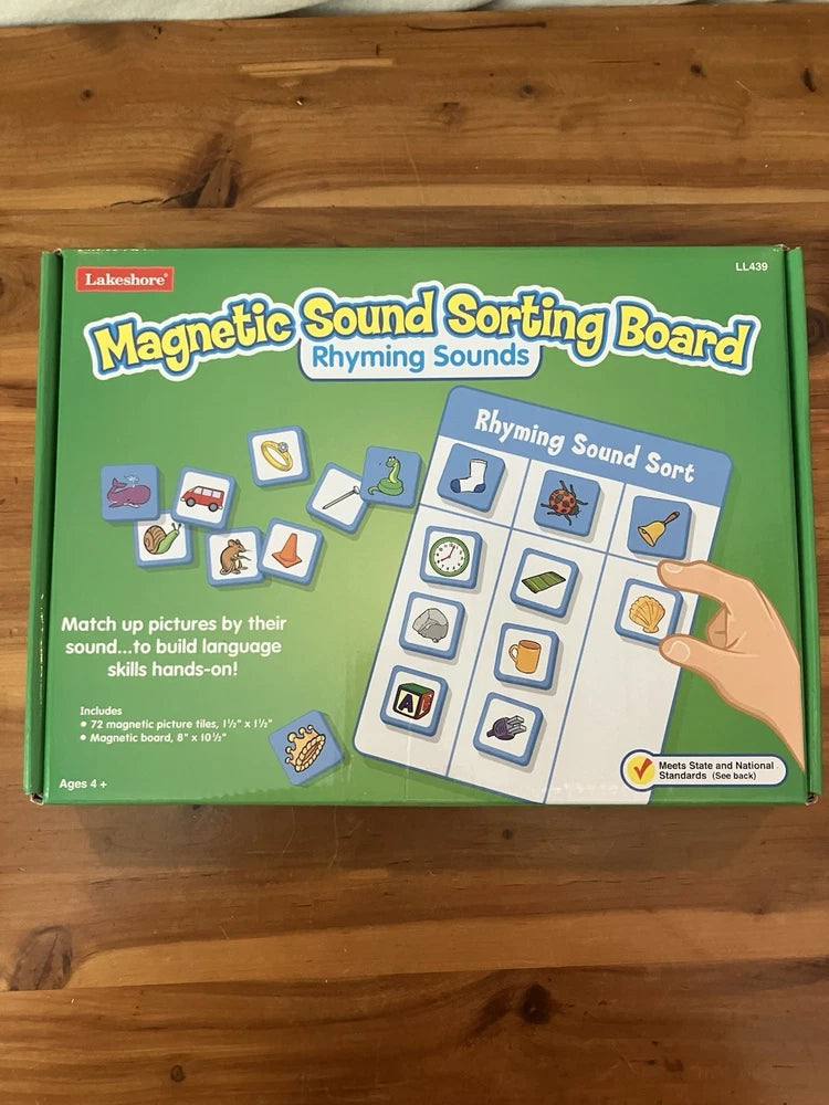 Lakeshore Rhyming Sounds Magnetic Sorting Board LL439 72 Tiles Complete Model