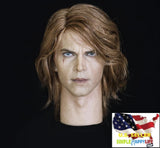 1/6 Anakin Skywalker Head Sculpt Root Hair for 12