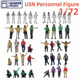 Bunker 1/72 US Navy Personnel Figure 3D Print Unpainted Carrier Deck Diorama Model