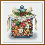 DIY Cross stitch kit Christmas mood Gingerbread Cookies Craft Gift Model