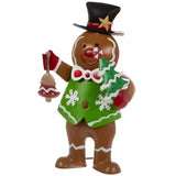 Bouncy Metal Gingerbread Man Christmas Figurine 12.25" Model