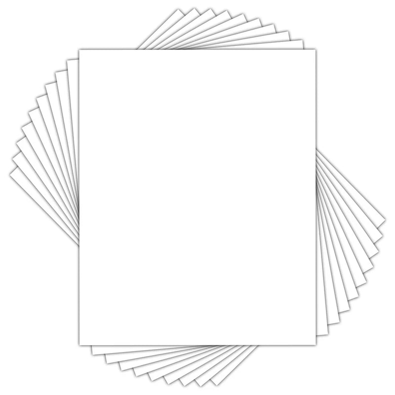 10 Pack 16x20 White Acid-Free Uncut Mat Boards White Core Bevel Cut 4-Ply Photo Model