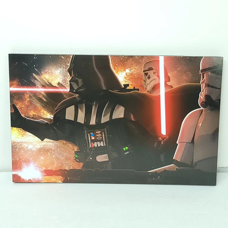 Darth Vader Attacks Star Wars Wall Photo Art Board Print 11.75in x 7.25in Model