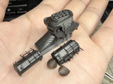 3D printing 1:200 DKM Bismarck Funnel Hangar X Set Unpainted Model