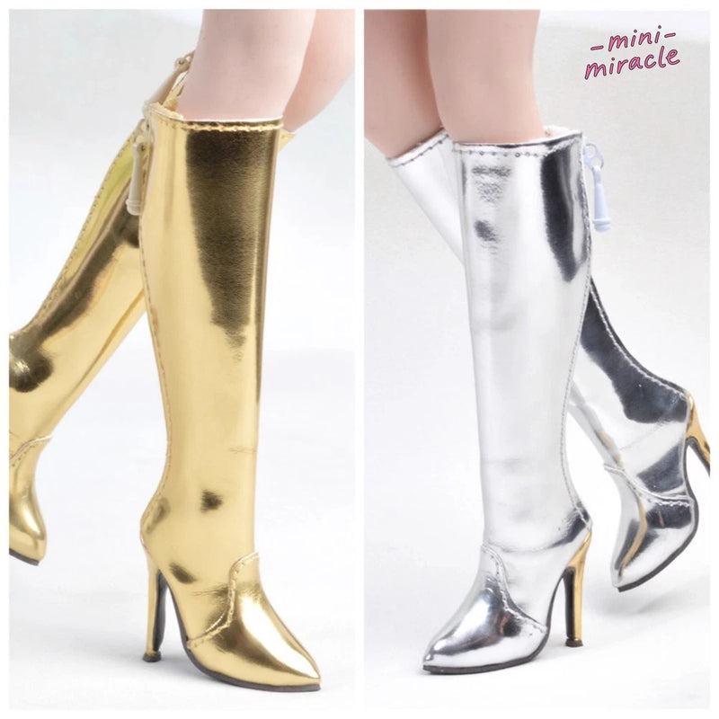 Female Stylish Metallic Color Boots Model 1/6 Fit 12" Action Figure Pretty Model