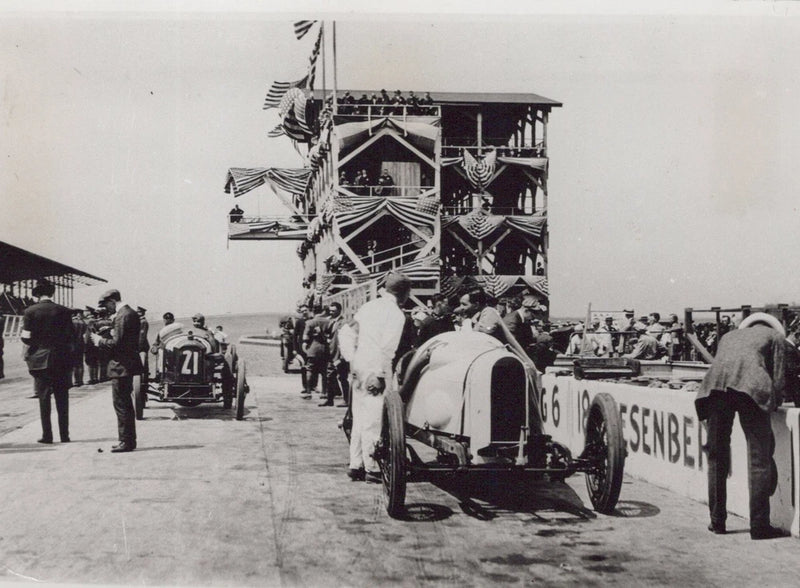 Duesenberg Chicago Board Track IL 1916 Race Pits - Himes Estate Photo Model