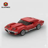 MOC Car Chevrolet Corvette C3 Red Building Block Model Kit Toy Gift 242 Pcs Model