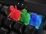 3D Printed  Translucent Pokemon Key Caps- 3 Starters, Fits Cherry MX keys Model