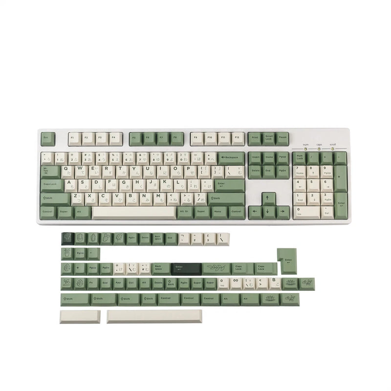 Botanical Keycaps Cherry Profile GMK GOPY Green PBT Key Cap Set With ISO Kits Model