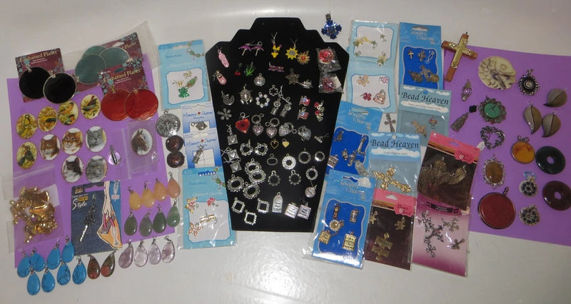 LOT: 190 Charms & Pendants for Jewelry Making small to statement Pieces Variety Charms
