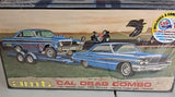 AMT Cal Drag Combo Model Kit 1/25 Scale 3 in 1 Galaxie, Falcon and Trailer Model
