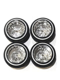 1/24 -1/25 scale lowrider Dayton  chrome deep wire rims & tires Model