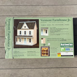 NEW Vermont Farmhouse Jr Wooden Dollhouse Kit by Real Good Toys #MM-JM401 Open Model