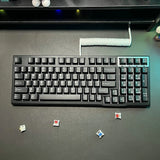 Doubleshot PBT WOB Keycap White On Black Solid Pure Black Keycap Set 126 Keys Model