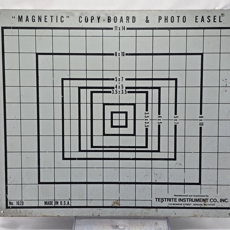 VTG HTF Testrite Instrument Co Magnetic Copy Board Photo Easel Made In USA 15" Model