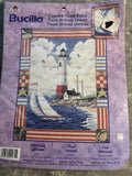 Bucilla Counted Cross Stitch ??Americana Lighthouse?? 12.25??x 14.4?? New In Package Model