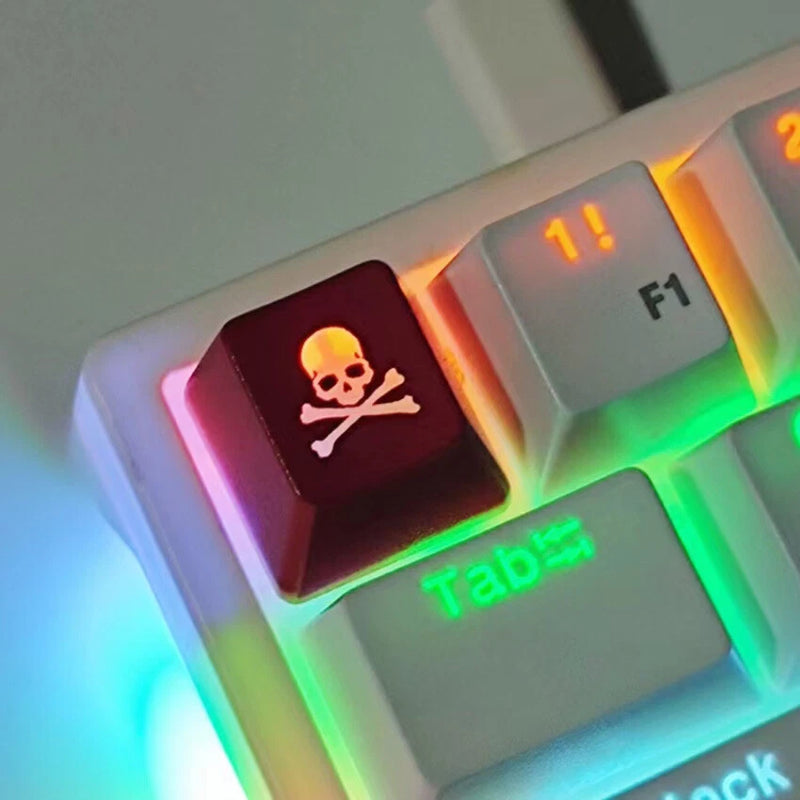 For Mechanical Keyboards Translucent Skull Key Caps Model
