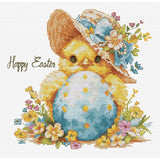 Luca-S counted cross stitch kit "The Happy Chicken", 17x16cm, DIY Model