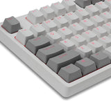 Keycaps PBT Backlit Cherry MX Keyset Shine through OEM Profile | White and Gray Model
