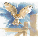 Heritage counted cross stitch kit evenweave fabric "Owl in Flight (L)", FFOF483- Model