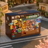 Rolife DIY Book Nook Nostalgic Corner Shop Miniature Dollhouse 3D Puzzle Gift Model