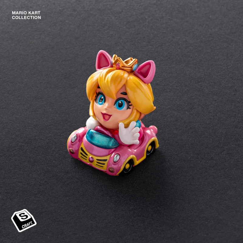 S-Craft Mario Kart Artisan Keycap Princess Peach Hand-Painted Cherry MX Model