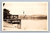Diving Board Men on the Sacramento River RPPC Antique Redding California Photo Model