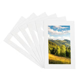 5x10 Mat for 5x7 Photo, 6 Pack Precut Picture Frame Mat Board, White Model