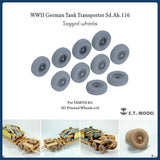 ETmodel P35-123 1/35 WWII German Sd.Ah.116 Sagged Wheels 3D Print for Tamiya Kit Model