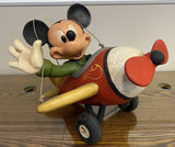 EXTREMELY RARE Very Early Disney Mickey Mouse in a Plane Airplane Display Figure Model