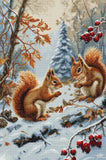 Luca-S counted cross stitch kit "Joy of the Squirrels", 21x32cm, DIY Model