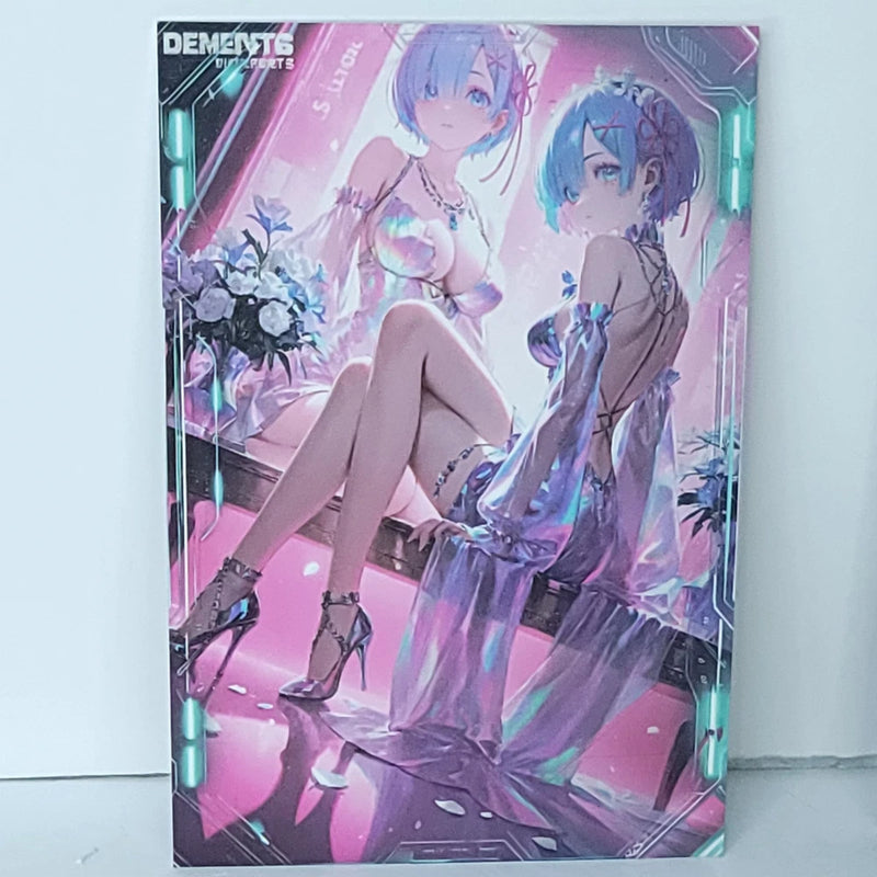 Rem Model Picture Waifu Card Anime Wall Art Oversized Board Matchmaker 2 A5 Model
