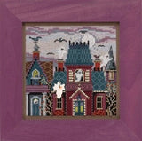DIY Mill Hill Ghost Town Halloween Beaded Counted Cross Stitch Picture Kit Model