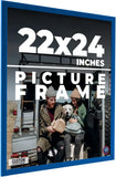 22x24 Frame Blue Solid Wood Picture Frame Width 0.75 Inches | Interior Frame Dep Model