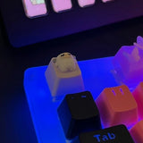 Cute White Sheep Artisan Keycap, for OEM Switches, Kawaii Model