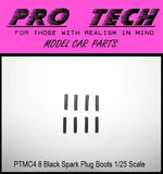 PTMC 4 (8) Spark Plug Wire Boots 1:25 Scale Search LBR Model Parts PRO TECH Model