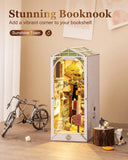 Rolife DIY Book Nook Kit 3D Wooden Puzzle Bookshelf Insert Decor with LED Light Model