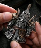 Bastion Knight Figurine, Magnetic Action Figure, Metal Toy for Adults Model