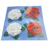 Mary Maxim Needlework Christmas Roses  Kit 3962 Size 4.5 x 4 in. Rosettes Model