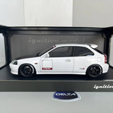 Ignition Model 1/18 Ig 2674 Honda Civic Type R With Carbon Hood. EK9 White Model